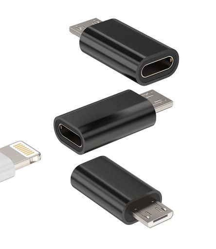 饤ȥ˥ ᥹ ޥUSBŴ異ץ LIGHTNING TO MICRO USB Ѵ異ץ (3ĥå)бIP...