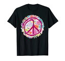 FlowerPowerPEACESign1-HappyFanFunTシャツ