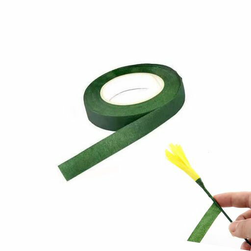 DEVENTORZフローラテープグリーン1巻入約28メートル造花テープフラワーワイヤー花製作作り用テープ花屋..