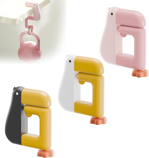 バッグハンガーテーブルフック3個組調節可能挟むずり落ち防止浮かせて収納戸棚下ハンガーデスク机キッ..