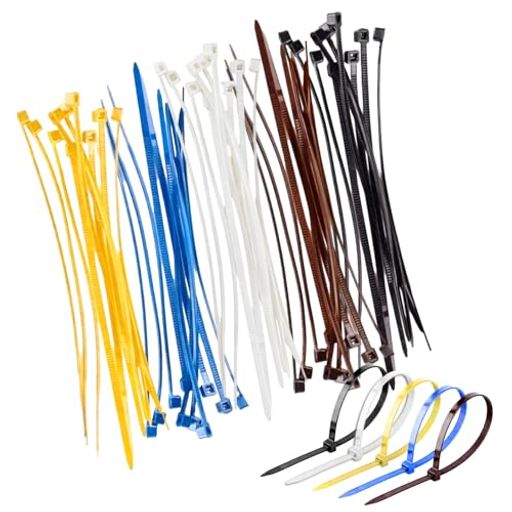 SYNTHORA ナイロン結束バンド 100本入 8インチ 耐荷重18lb 工業用強力セルフロック...