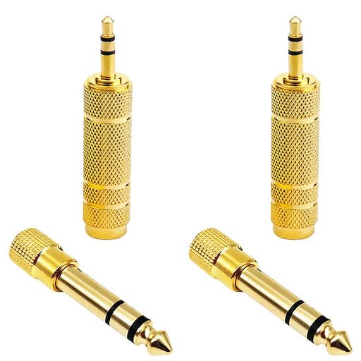 パッケージ内容:4セット 6.35mm to 3.5mm 2個入り 3.5mm to 6.35mm2個入り 金メッキ技術、酸化なし、サビに強く経年変化による音の劣化を防止できます。絶妙な外観、小さな体型持ち運びが容易です。 6.35mm to 3.5mm、ミキサー、スピーカーの 6.35mm ジャックをヘッドフォン、マイクまたはキーボード、電子ドラム用の 3.5mm ジャックに変換するのに最適です。 3.5mm to 6.35mm、携帯電話、タブレット、またはコンピューターの 3.5mm ジャックを 6.35mm ジャックに変換て、6.35mmジャックが搭載したスピーカー/DVDプレーヤー/アンプ/マイク等に対応します。 3.5mmジャックが搭載したスマートフォン/PC/タブレット/MP3プレーヤー等に対応します。6.35mm デバイスで使用するために問題を解決するために、電子楽器やモバイル端末等に幅広くご使用いただけます。