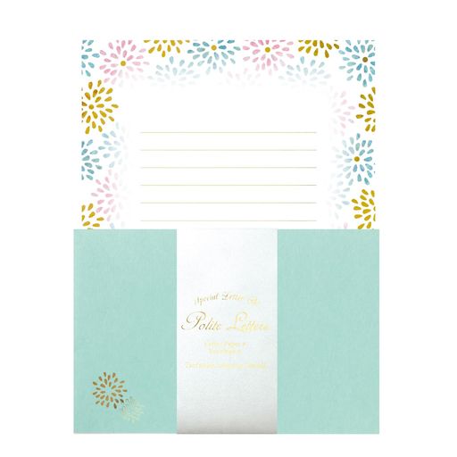 包むレターセットフラワーパターンTL0B9