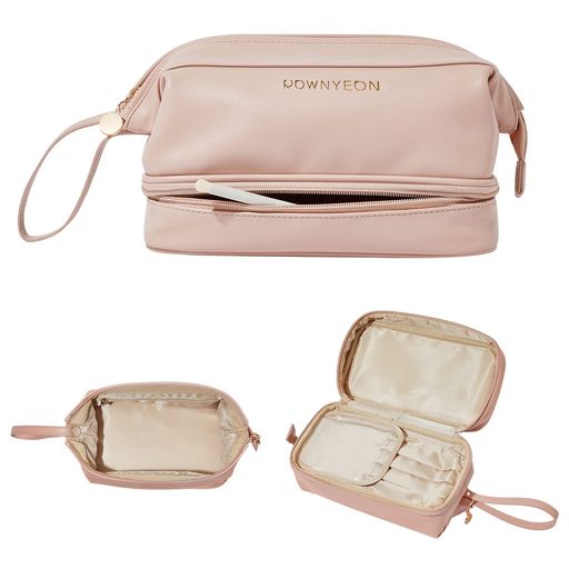 ROWNYEONメイクポーチ大容量持ち運びコスメポーチ可愛いメイクケース化粧ポーチ化粧品ポーチ小物入れブ..