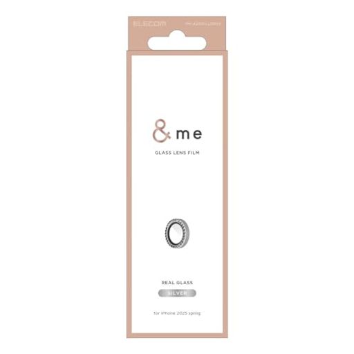 エレコムiPhone16eカメラフィルムガラスカメラ保護レンズカバー強化保護硬度10H【ガイド枠付き】指紋防止反射防止透明度が高いラインストーンきらきらPM-A...