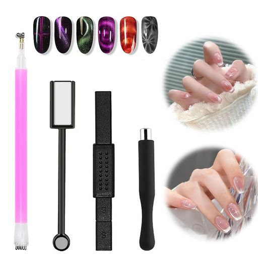 Coolloodaネイルアートツール(4点セット)キャッツアイ専用磁石ツールネイル用マグネットネイルアートキ..