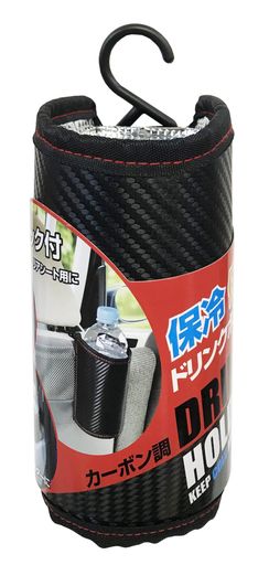 LS-12保冷保温ドリンクホルダーブラック星(白抜き)