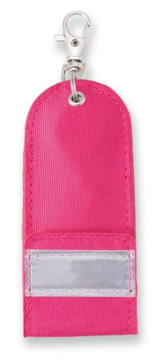 アスカリール付き目隠しキーケースKCV01Pピンク反射板つき