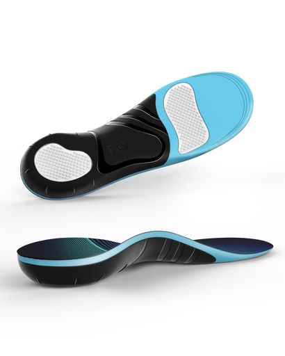 QBKインソール扁平足足底筋膜炎用アーチサポート中敷きゲル立ち仕事用かかと、土踏まず疲れないメンズ..