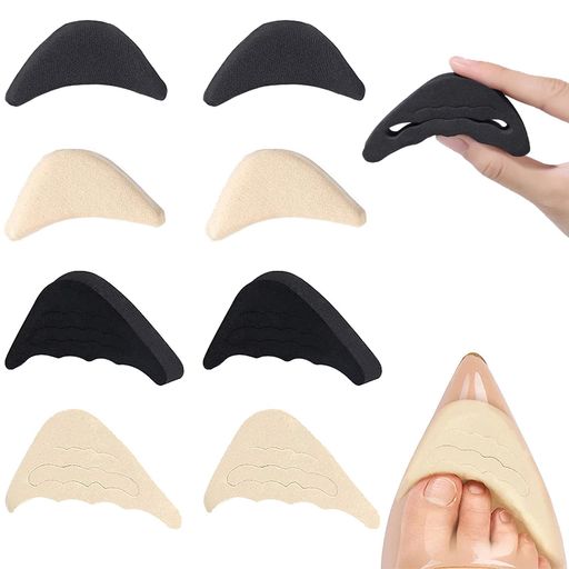 Coolloodaつつま先クッションスポンジ【8個セット】インソールつま先の隙間埋めパンプスハイヒールパッ..