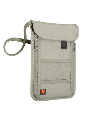 [鏡乃堂]セキュリティポーチ首下げパスポートケース肩掛けポーチ海外旅行便利グッズ多収納ポケットパス..