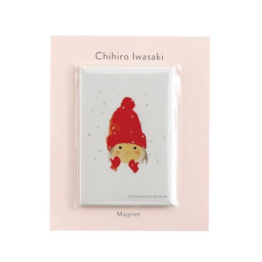 いわさきちひろマグネット赤い毛糸帽の女の子CH-035