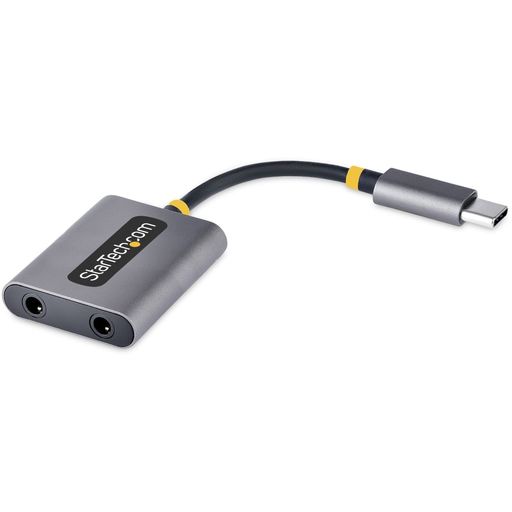 StarTech.com オーディオスプリッター/USB-C接続/2ポート 3.5mm 4極ステレオミニジ...