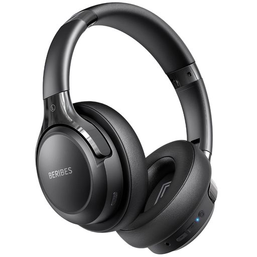 BERIBES ヘッドホン bluetooth 65 時間再生 6つのEQモード ワイヤレスヘッドフォン Bluetooth 6.0 重さはわずか180g 快適なフィット感 マイク付きヘッドホン HIFIステレオ 有線 無線 両用 遮音 密閉型(黒)