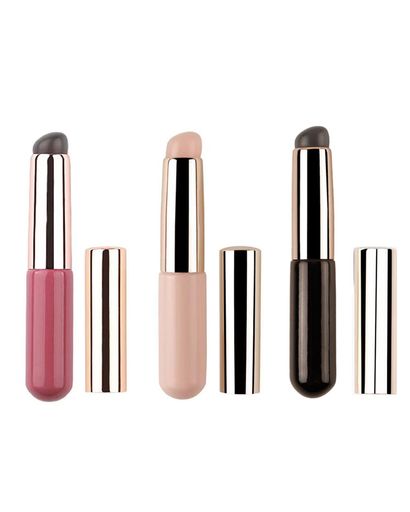 SensaBlissリップブラシコンシーラーブラシ口紅ブラシラウンドメイクブラシシリコン化粧筆化粧道具自然..