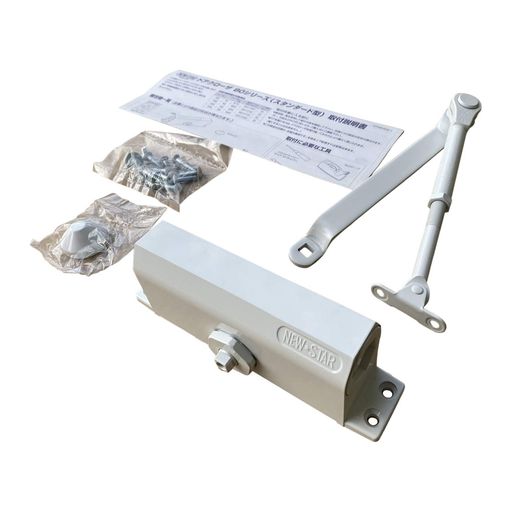 適用ドア寸法(DWxDHmm):800x1800 ドア重量(kg以下):30kg ストップ角度:120度まで