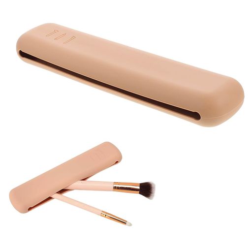 Liroyalメイクブラシポーチ携帯用化粧筆ポーチマグネット式クロージャシリコン製メイクブラシケース旅..