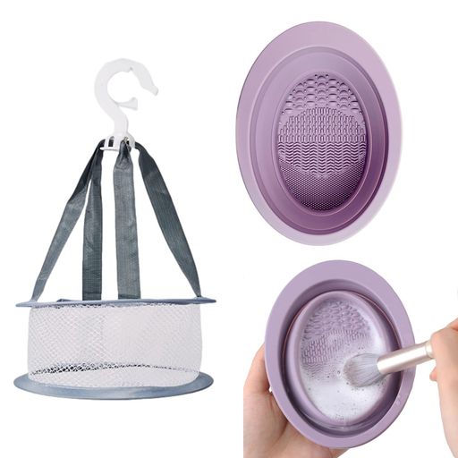 ZHEJIAメイクブラシ洗浄セット化粧ブラシクリーナーパッド(2点セット)メイクブラシ洗浄3in1乾燥用ネッ..