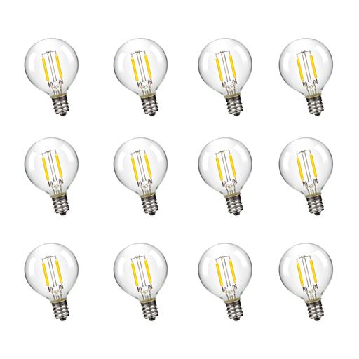 LEDボール電球E12口金10W形相当2700K電球色1Wミニ装飾エジソンランプ​雰囲気照明常夜灯レトロ密閉形器具対応非調光対応12個入り