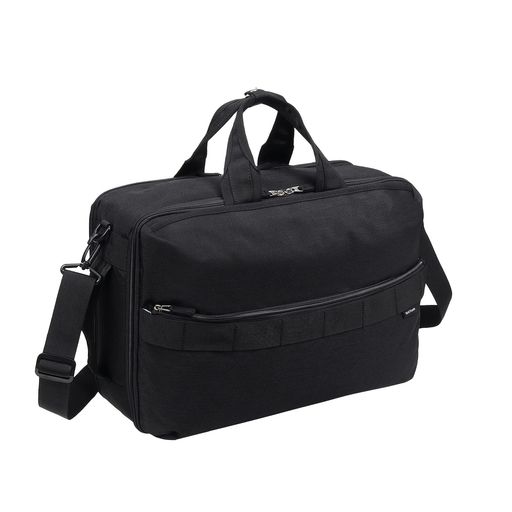 全長 タテ42cmxヨコ30cmxマチ14cm ポケットの数:8(外側3/内側5) 重量:860g 持ち手の全長:33cm ショルダーストラップ付き(全長140cm) ショルダーハーネス付き キャリーオン