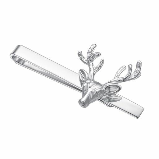 Asieniceネクタイピン鹿銀御洒落メンズメンズネクタイピン