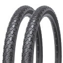 MOHEGIA2本セット26インチ自転車タイヤ:26x2.125インチ57-559MM全地形車用タイヤ(クルーザー/シティバイク/MTB/BMX)-折り畳み式ビ...