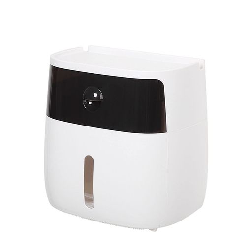 ECOCOティッシュケース多機能二重収納寝室、引き出し/可視窓/物置台/防水ティッシュボックスメガネケー..