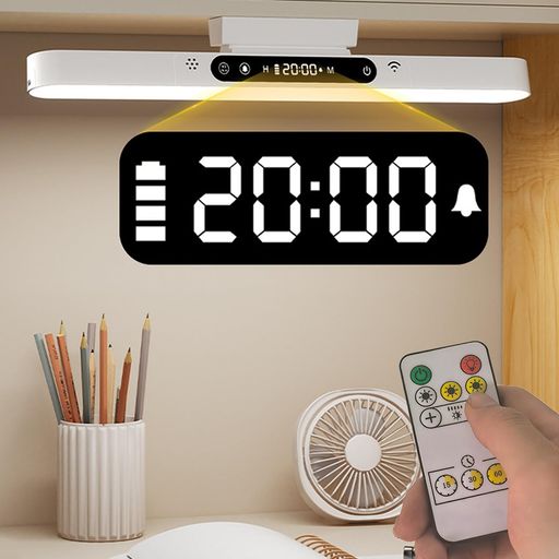 【大容量バッテリー・TYPE-C充電】:このLEDデスクランプは大容量バッテリーを内蔵しており、配線不要で使用できます。3~4時間でフル充電でき、低輝度で約60時間、高輝度で約6時間、誘導モードで約90日間使用できます。 【大画面多機能ディスプレイを搭載】:時刻表示、バッテリー残量表示、アラーム機能、タイマー機能を1台で対応可能です。 【3段階調光・無段階調光・メモリ機能】3段階調光:点灯右向き矢印暖色右向き矢印電球色右向き矢印昼白色右向き矢印消灯の順に切り替わります。無段階調光:100%~1%の無段階調光が可能です。ライトにはメモリ機能があります。再度ライトをオンにすると、明るさを再度調整する必要なく、以前の明るさで点灯します。 【取り付け簡単・コンパクトサイズ・持ち運び簡単】ランプ本体には鉄製パーツ、マグネットベース、付属しており、穴あけ加工が不要で、どんな場所にも簡単に設置できます。ランプ本体は取り外し可能で、携帯用ランプや懐中電灯として使用できます。さらに、ランプ本体を120°回転させることで、必要な照明範囲を自由に選択できます。