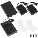 MKBKLLJY3個3AAバッテリホルダースイッチUSB女性ソケット3X1.5VAAバッテリケースボックスホルダーオン/オフスイッチカバーねじとARDUINORC車LEDストリップライト用透明なバッテリ収納ケース