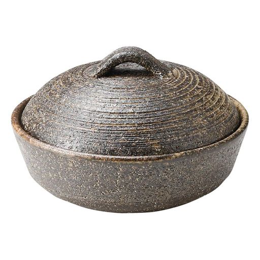 丸伊製陶伊賀焼へちもん小鍋黒柿MR-3-3525