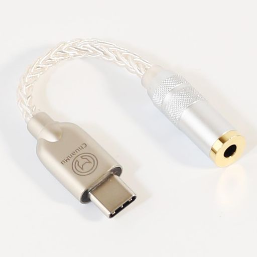 【川木】 ハイエンド USB Type-C to 3.5mm 変換アダプタ DAC内蔵 ハイレゾ対応 銀メッキケーブル 採用 Hi-Fi イヤホンジャック 変換 Android/iPad/PC 対応 【W297】
