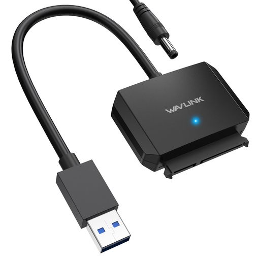 WAVLINK SATA - USB Type-A ハードドライブケーブル 5Gbps USB3.0 to SATAケーブル UASP対応 外付けハードドライブ SATA I/II/III コネクター 2.5インチ SSD/HDD 3.5インチHDD
