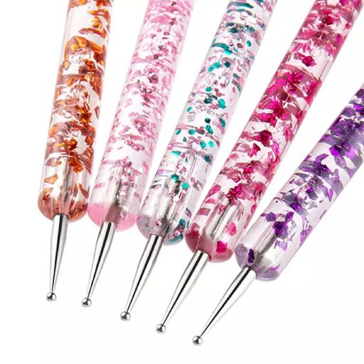 5pcsネイルアートペンドットドリルペンネイルアートペンラインストーンドットドリルペンドットカラーペ..