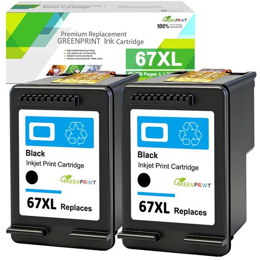 67XL67XL再生リサイクルインクカートリッジ2個セットブラック大容量増量残量表示対応機種HP60206052605560586075642064526455645812552732275227554140