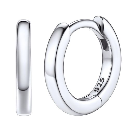 [Silvora] ピアス メンズ つけっぱなし フープピアス レディース 小さい リングピアス シルバー925 内径18mm 20G シンプル アクセサリー