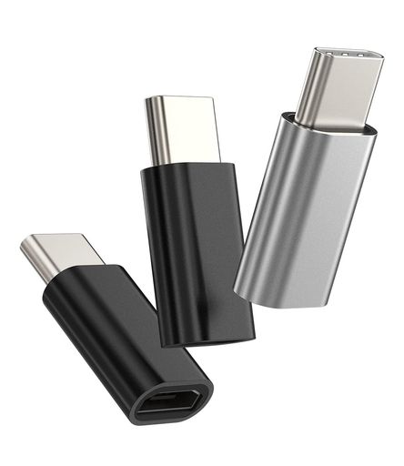 USB C オスからMicro USB メス アダプター(3個パック)サムスン Galaxy S22 ...