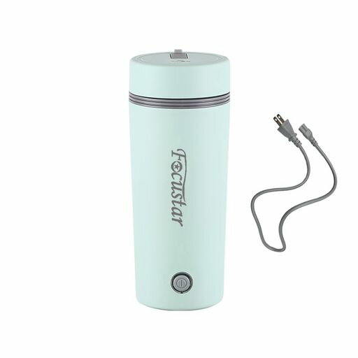 Focustarポータブル電気ケトル小型350ML300W低消費電力ポータブル電源で使えるお湯沸かせる水筒快速沸騰電源自動OFF空焚き防止一人用持ち運びケトル車中泊旅行職場に使用