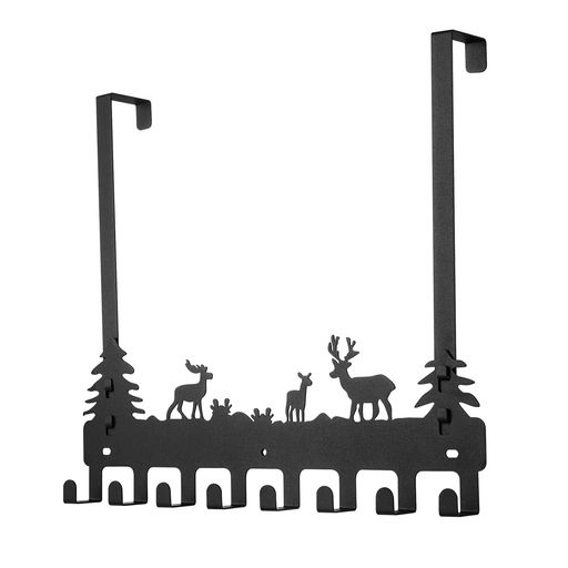 バックドアフックバスルームフックコートと帽子フック収納フック黒8フック