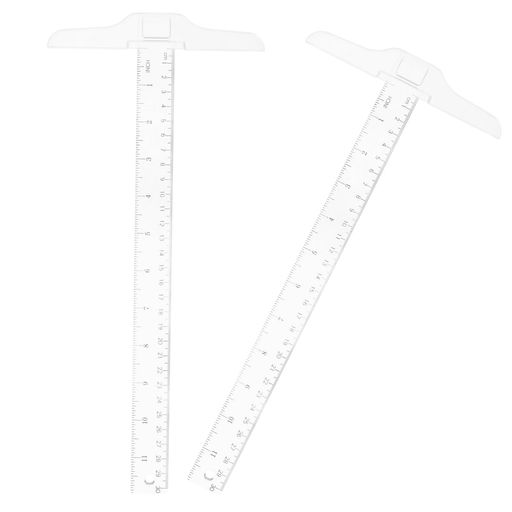 SAFIGLEt定規t型定規t字定規T形定規直角定規計算尺プラスチック製図定規物差し測定定規工作大工測定ツールクリアルーラー学校教育用建築科用2個30cm