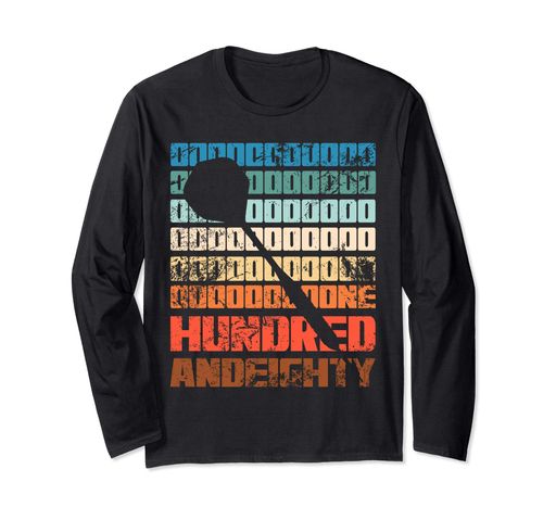 onehundredandeighty ダーツ百八十ダーツプレーヤー180ダーツギフト 長袖Tシャツ
