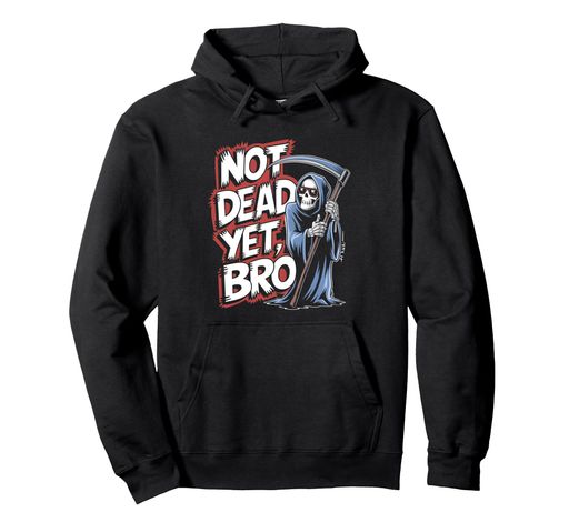 Grim Reaper Not Dead Bro サングラス アート ファニー デス ファン パーカー