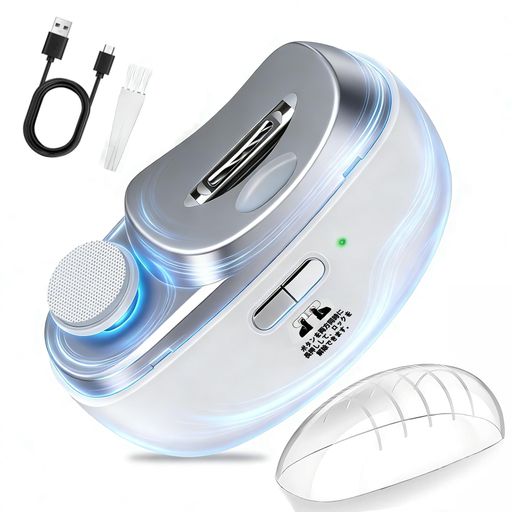 【2026・業界トップ人気・2in1爪切り】電動爪切り電動つめ削り電動つめきり電動爪やすり両用爪削り爪磨きLEDライト付きType-C充電超軽量簡単操作爪の傷を防止安全持ち運び簡単低騒音角質…