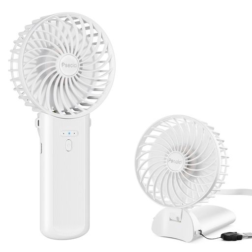🍃【手持ち/首掛け/卓上3in1携帯扇風機登場】🎏psecici携帯扇風機は手持ち扇風機・卓上扇風機・首掛け扇風機3つの機能を同時に兼ね備えています。✨扇風機本体にストラップ取り付け穴を備え、付属のストラップと併用すると首掛け扇風機として使え、両手が解放するため、長時間使っても疲れにくく、作業中やスポーツなどの場合に勧めします。【180°折り畳め】伝統の卓上扇風機と違う、弊社の扇風機は折り畳むことで卓上機能を実現します。上下方向に180°折り畳む可能、自分の好みに合わせて角度を調整できます。🏖️暑い季節、ちょっとしたお出かけから野外イベントまで活躍するハンディ扇風機です。注意ワーニング️充電中に以下の事を守ってください:1必ず付属の充電ケーブルをご使用ください。2アップルの電源アダプターをご使用しないでください。3必ず5v/2Aもしくは5v/1Aの外部電源と接続してください。 🍃【20dB超静音&amp;革新なブラシレスモーター採用&amp;長時間稼働】🏆当店のハンディ扇風機は革新技術のブラシレスモーターを採用しており、高耐久性、ハイパワー、静音・低騒音など優れた特徴を兼ね備えます。