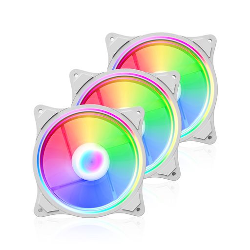 PCケース用オリジナルファンCPUファン12cm25mm厚静音1200rpm(ARGB)