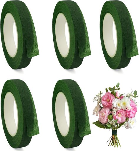 nalaina5巻入フローラルテープ造花テープフローラテープ濃い緑フラワーアレンジメントキット作り用テー..