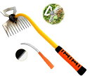 CNCZJM 草抜き器具 11本爪 草取り道具 根こそぎ 草取り器 便利 グッズ 草抜き くわ 芝生 庭 雑草抜き 道具 頑丈 草刈り道具 雑草ブラシ 幅広く 園芸用品 長柄草取り器 雑草取り器具 ステンレス鋼製
