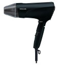 テスコムヘアドライヤープロテクトイオン折りたたみ大風量速乾軽量ラク抜きプラグSpeedomブラックTID2400B-K