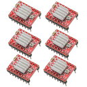 VKLSVAN6個セットREPRAPA49883DプリンタステッピングモータドライバモジュールHR4988ールヒートシンク付き
