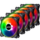 UPHERERGBPCケースファン120MM3PINコネクタRGB同期ファン5V3PINARGBマザーボード5個セット