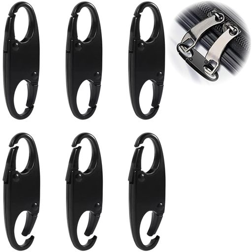 Seiunnジッパークリップファスナー盗難防止【6個入り】ジッパーコネクタージッパーロックファスナー引..